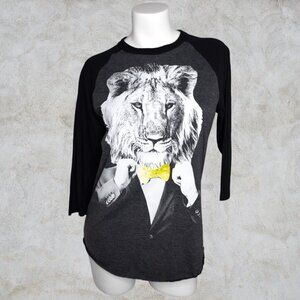 Life Clothing Co. Lion T-Shirt (On Persons Body with Yellow Bowtie)